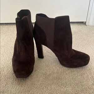 Via Spiga Brown Suede Ankle Boots